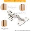 image:image2Pcs Frameless Full Overlay Cabinet Hinges Soft Close European Concealed Hinges with 50 Faster Install amp ClipOn Plate 3D Adjustment Heavy Duty Cabinet Door Hinges for Frameless CabinetsInset