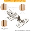 image:image2Pcs Frameless Full Overlay Cabinet Hinges Soft Close European Concealed Hinges with 50 Faster Install amp ClipOn Plate 3D Adjustment Heavy Duty Cabinet Door Hinges for Frameless CabinetsHalf Overlay