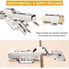 image:image2Pcs Frameless Full Overlay Cabinet Hinges Soft Close European Concealed Hinges with 50 Faster Install amp ClipOn Plate 3D Adjustment Heavy Duty Cabinet Door Hinges for Frameless CabinetsHalf Overlay