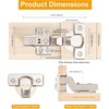image:image2Pcs Frameless Full Overlay Cabinet Hinges Soft Close European Concealed Hinges with 50 Faster Install amp ClipOn Plate 3D Adjustment Heavy Duty Cabinet Door Hinges for Frameless CabinetsInset