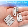 image:imageBonsicoky 6 Pcs Stainless Steel Right LiftOff Hinges 15 Inch  Detachable Slip Joint Small Flag Hinges With Screws6