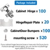 image:imageCabinet Hinges  24 Pack for 12 Inch Overlay Cabinet Face Frame Concealed 105Deg Self Closing Hinges Stainless Soft Close Cabinet Door Hinges with Mounting Screws and Repair Plate100