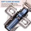 image:imageCabinet Hinges  24 Pack for 12 Inch Overlay Cabinet Face Frame Concealed 105Deg Self Closing Hinges Stainless Soft Close Cabinet Door Hinges with Mounting Screws and Repair Plate4