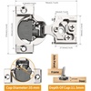 image:imageChibery 2 Pack 34 Overlay 3D Soft Close Concealed Hinge for Face Frame Door Smooth Slow Self Closing Hinges Satin Nickel Hidden 105 Open Angle Stainless Steel Hinge for Kitchen Cabinet Door30 Pack
