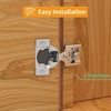 image:imageChibery 2 Pack 34 Overlay 3D Soft Close Concealed Hinge for Face Frame Door Smooth Slow Self Closing Hinges Satin Nickel Hidden 105 Open Angle Stainless Steel Hinge for Kitchen Cabinet Door50 Pack