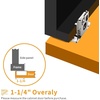 image:imageChibery 2 Pack 34 Overlay 3D Soft Close Concealed Hinge for Face Frame Door Smooth Slow Self Closing Hinges Satin Nickel Hidden 105 Open Angle Stainless Steel Hinge for Kitchen Cabinet Door50 Pack
