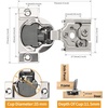 image:imageChibery 2 Pack 34 Overlay 3D Soft Close Concealed Hinge for Face Frame Door Smooth Slow Self Closing Hinges Satin Nickel Hidden 105 Open Angle Stainless Steel Hinge for Kitchen Cabinet Door30 Pack