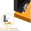 image:imageChibery 2 Pack 34 Overlay 3D Soft Close Concealed Hinge for Face Frame Door Smooth Slow Self Closing Hinges Satin Nickel Hidden 105 Open Angle Stainless Steel Hinge for Kitchen Cabinet Door10 Pack