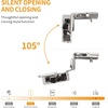 image:imageChibery 2 Pack 34 Overlay 3D Soft Close Concealed Hinge for Face Frame Door Smooth Slow Self Closing Hinges Satin Nickel Hidden 105 Open Angle Stainless Steel Hinge for Kitchen Cabinet Door50 Pack