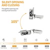 image:imageChibery 2 Pack 34 Overlay 3D Soft Close Concealed Hinge for Face Frame Door Smooth Slow Self Closing Hinges Satin Nickel Hidden 105 Open Angle Stainless Steel Hinge for Kitchen Cabinet Door8 Pack