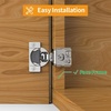 image:imageChibery 2 Pack 34 Overlay 3D Soft Close Concealed Hinge for Face Frame Door Smooth Slow Self Closing Hinges Satin Nickel Hidden 105 Open Angle Stainless Steel Hinge for Kitchen Cabinet Door30 Pack