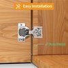 image:imageChibery 2 Pack 34 Overlay 3D Soft Close Concealed Hinge for Face Frame Door Smooth Slow Self Closing Hinges Satin Nickel Hidden 105 Open Angle Stainless Steel Hinge for Kitchen Cabinet Door8 Pack