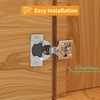 image:imageChibery 2 Pack 34 Overlay 3D Soft Close Concealed Hinge for Face Frame Door Smooth Slow Self Closing Hinges Satin Nickel Hidden 105 Open Angle Stainless Steel Hinge for Kitchen Cabinet Door60 Pack