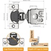 image:imageChibery 2 Pack 34 Overlay 3D Soft Close Concealed Hinge for Face Frame Door Smooth Slow Self Closing Hinges Satin Nickel Hidden 105 Open Angle Stainless Steel Hinge for Kitchen Cabinet Door60 Pack