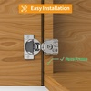 image:imageChibery 2 Pack 34 Overlay 3D Soft Close Concealed Hinge for Face Frame Door Smooth Slow Self Closing Hinges Satin Nickel Hidden 105 Open Angle Stainless Steel Hinge for Kitchen Cabinet Door60 Pack