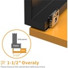 image:imageChibery 2 Pack 34 Overlay 3D Soft Close Concealed Hinge for Face Frame Door Smooth Slow Self Closing Hinges Satin Nickel Hidden 105 Open Angle Stainless Steel Hinge for Kitchen Cabinet Door10 Pack