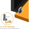 image:imageChibery 2 Pack 34 Overlay 3D Soft Close Concealed Hinge for Face Frame Door Smooth Slow Self Closing Hinges Satin Nickel Hidden 105 Open Angle Stainless Steel Hinge for Kitchen Cabinet Door8 Pack