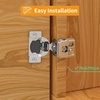 image:imageChibery 2 Pack 34 Overlay 3D Soft Close Concealed Hinge for Face Frame Door Smooth Slow Self Closing Hinges Satin Nickel Hidden 105 Open Angle Stainless Steel Hinge for Kitchen Cabinet Door6 Pack