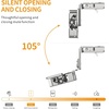 image:imageChibery 2 Pack 34 Overlay 3D Soft Close Concealed Hinge for Face Frame Door Smooth Slow Self Closing Hinges Satin Nickel Hidden 105 Open Angle Stainless Steel Hinge for Kitchen Cabinet Door10 Pack