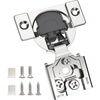 image:imageChibery 2 Pack 34 Overlay 3D Soft Close Concealed Hinge for Face Frame Door Smooth Slow Self Closing Hinges Satin Nickel Hidden 105 Open Angle Stainless Steel Hinge for Kitchen Cabinet Door10 Pack