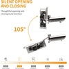 image:imageChibery 2 Pack 34 Overlay 3D Soft Close Concealed Hinge for Face Frame Door Smooth Slow Self Closing Hinges Satin Nickel Hidden 105 Open Angle Stainless Steel Hinge for Kitchen Cabinet Door6 Pack