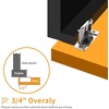 image:imageChibery 2 Pack 34 Overlay 3D Soft Close Concealed Hinge for Face Frame Door Smooth Slow Self Closing Hinges Satin Nickel Hidden 105 Open Angle Stainless Steel Hinge for Kitchen Cabinet Door30 Pack