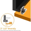 image:imageChibery 2 Pack 34 Overlay 3D Soft Close Concealed Hinge for Face Frame Door Smooth Slow Self Closing Hinges Satin Nickel Hidden 105 Open Angle Stainless Steel Hinge for Kitchen Cabinet Door50 Pack