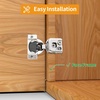 image:imageChibery 2 Pack 34 Overlay 3D Soft Close Concealed Hinge for Face Frame Door Smooth Slow Self Closing Hinges Satin Nickel Hidden 105 Open Angle Stainless Steel Hinge for Kitchen Cabinet Door10 Pack