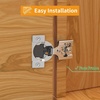 image:imageChibery 2 Pack 34 Overlay 3D Soft Close Concealed Hinge for Face Frame Door Smooth Slow Self Closing Hinges Satin Nickel Hidden 105 Open Angle Stainless Steel Hinge for Kitchen Cabinet Door10 Pack