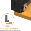 image:imageChibery 2 Pack 34 Overlay 3D Soft Close Concealed Hinge for Face Frame Door Smooth Slow Self Closing Hinges Satin Nickel Hidden 105 Open Angle Stainless Steel Hinge for Kitchen Cabinet Door10 Pack
