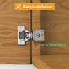 image:imageChibery 2 Pack 34 Overlay 3D Soft Close Concealed Hinge for Face Frame Door Smooth Slow Self Closing Hinges Satin Nickel Hidden 105 Open Angle Stainless Steel Hinge for Kitchen Cabinet Door10 Pack