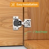 image:imageChibery 2 Pack 34 Overlay 3D Soft Close Concealed Hinge for Face Frame Door Smooth Slow Self Closing Hinges Satin Nickel Hidden 105 Open Angle Stainless Steel Hinge for Kitchen Cabinet Door30 Pack