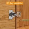 image:imageChibery 2 Pack 34 Overlay 3D Soft Close Concealed Hinge for Face Frame Door Smooth Slow Self Closing Hinges Satin Nickel Hidden 105 Open Angle Stainless Steel Hinge for Kitchen Cabinet Door30 Pack