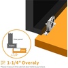 image:imageChibery 2 Pack 34 Overlay 3D Soft Close Concealed Hinge for Face Frame Door Smooth Slow Self Closing Hinges Satin Nickel Hidden 105 Open Angle Stainless Steel Hinge for Kitchen Cabinet Door60 Pack