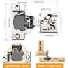image:imageChibery 2 Pack 34 Overlay 3D Soft Close Concealed Hinge for Face Frame Door Smooth Slow Self Closing Hinges Satin Nickel Hidden 105 Open Angle Stainless Steel Hinge for Kitchen Cabinet Door60 Pack