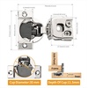image:imageChibery 2 Pack 34 Overlay 3D Soft Close Concealed Hinge for Face Frame Door Smooth Slow Self Closing Hinges Satin Nickel Hidden 105 Open Angle Stainless Steel Hinge for Kitchen Cabinet Door60 Pack