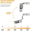 image:imageChibery 2 Pack 34 Overlay 3D Soft Close Concealed Hinge for Face Frame Door Smooth Slow Self Closing Hinges Satin Nickel Hidden 105 Open Angle Stainless Steel Hinge for Kitchen Cabinet Door50 Pack