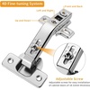 image:imageChibery 4 Pack 165 Degree Lazy Susan Hinge Face Frame CLIP ON Plate for Easy Installation Soft Close Multipivot Concealed hardware for Corner Kitchen Cabinet Cupboard Folded Folden Door Closets135