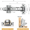 image:imageChibery 4 Pack 165 Degree Lazy Susan Hinge Face Frame CLIP ON Plate for Easy Installation Soft Close Multipivot Concealed hardware for Corner Kitchen Cabinet Cupboard Folded Folden Door Closets165 Frameless