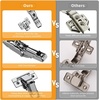 image:imageChibery 4 Pack 165 Degree Lazy Susan Hinge Face Frame CLIP ON Plate for Easy Installation Soft Close Multipivot Concealed hardware for Corner Kitchen Cabinet Cupboard Folded Folden Door Closets165 Frameless