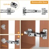 image:imageChibery 4 Pack 165 Degree Lazy Susan Hinge Face Frame CLIP ON Plate for Easy Installation Soft Close Multipivot Concealed hardware for Corner Kitchen Cabinet Cupboard Folded Folden Door Closets165 Frameless