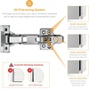 image:imageChibery 4 Pack 165 Degree Lazy Susan Hinge Face Frame CLIP ON Plate for Easy Installation Soft Close Multipivot Concealed hardware for Corner Kitchen Cabinet Cupboard Folded Folden Door Closets165 Frameless