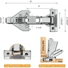 image:imageChibery 4 Pack 165 Degree Lazy Susan Hinge Face Frame CLIP ON Plate for Easy Installation Soft Close Multipivot Concealed hardware for Corner Kitchen Cabinet Cupboard Folded Folden Door Closets165
