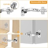 image:imageChibery 4 Pack 165 Degree Lazy Susan Hinge Face Frame CLIP ON Plate for Easy Installation Soft Close Multipivot Concealed hardware for Corner Kitchen Cabinet Cupboard Folded Folden Door Closets135