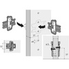 image:imageHettich Intermat 4 Top 9313 Wide Angle Spring Hinge 165 NickelPlated Diameter 35 mm for Overlying Doors1 item