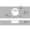 image:imageHettich Intermat 4 Top 9313 Wide Angle Spring Hinge 165 NickelPlated Diameter 35 mm for Overlying Doors1 item