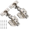 image:imageKimdot 2 Pack 26mm Mini Cup Hinge for Billy Cabinet European Half Overlay Soft Close Cabinet Door Hinge for Thin DoorNickel PlatedFull Overlay