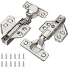 image:imageKimdot 2 Pack 26mm Mini Cup Hinge for Billy Cabinet European Half Overlay Soft Close Cabinet Door Hinge for Thin DoorNickel PlatedHalf Overlay