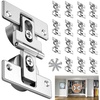 image:imageBifold Door HingesSoft Close180 Folding Concealed Hinge for Cabinets  Bifold cabinet door hinges combine adjustable door gap size soft close function180 folding for Cabinet and Closet16 Pack