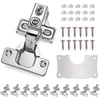 image:imageCabinet Hinges  24 Pack for 12 Inch Overlay Cabinet Face Frame Concealed 105Deg Self Closing Hinges Stainless Soft Close Cabinet Door Hinges with Mounting Screws and Repair Plate10